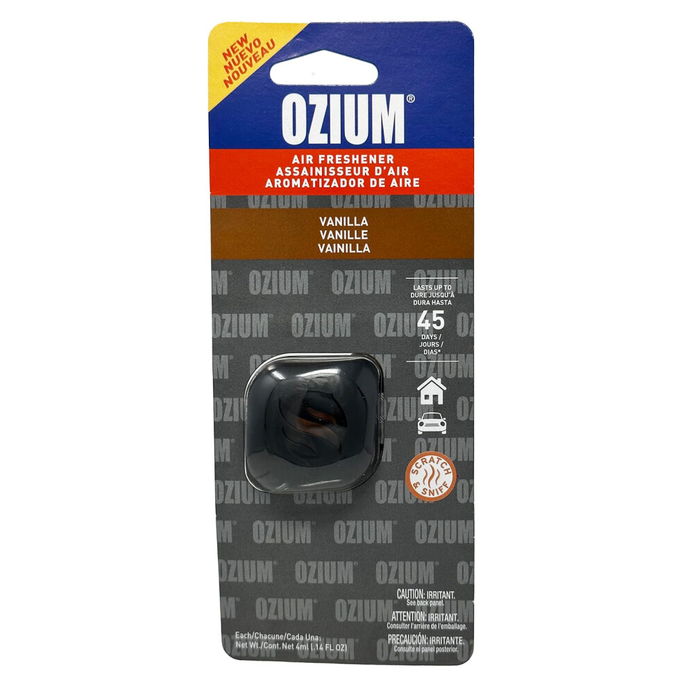 Ozium Membrane Car Vent Clip Ac Air Fresheners Car Air Freshener And Car Odor Eliminator (Vanilla, 1 Pack) 812421033181