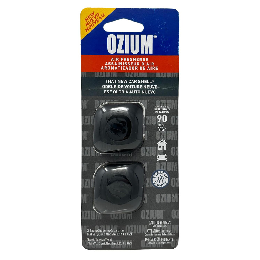 Ozium Membrane Car Vent Clip Ac Air Fresheners Car Air Freshener And Car Odor Eliminator (That New Car Smell, 2 Packs) 812421033204