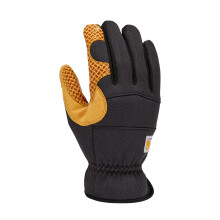 Carhartt Men's High Dexterity High Grip Glove, Black/Barley, 2X-Large