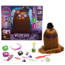 WEDNESDAY Ignatius Itt 25 cm Stylingkopf, 20 Teile, 360 Grad Stylingoptionen, Rollenspiel für Kinder ab 4 Jahren
