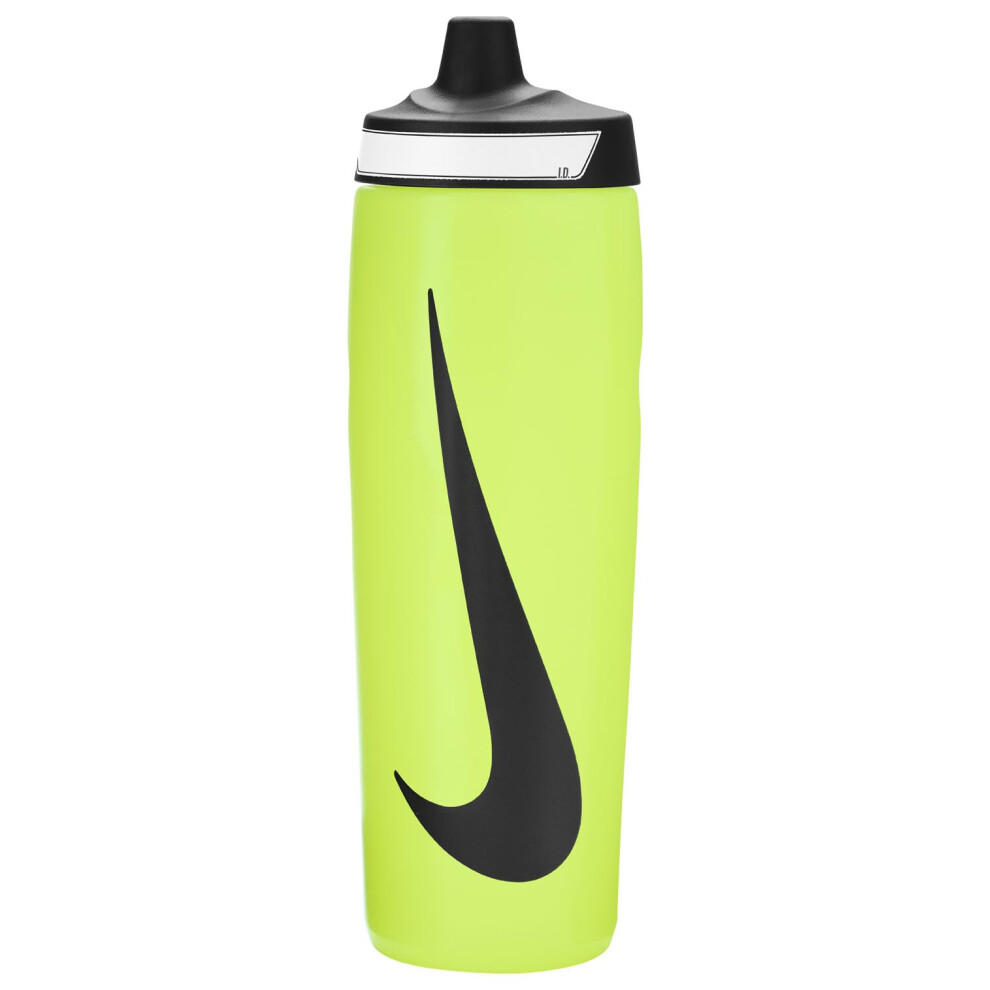 Nike Refuel Bottle 24 Oz Sports Bottle Bpa Free Airtight (Volt/Black/Black)