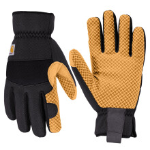 Carhartt Men's Thermal Lined High Dexterity High Grip Glove, Black Barley, Large
