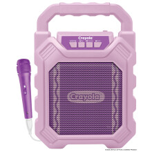 Crayola Mini Karaoke Machine for Kids, Portable Bluetooth Speakers with Microphone, 4" Driver 10W Peak Power, Loud HD Sound, Rechargeable Mini Bluetoo