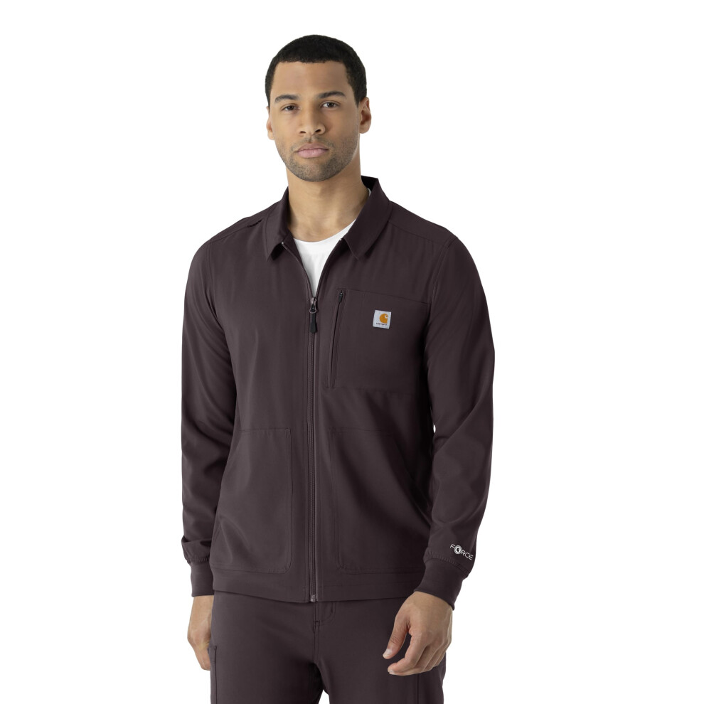 Carhartt Scrubs For Men Force Cross-Flex Shirt Jacket With 5 Pockets