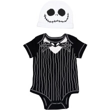 Disney Nightmare Before Christmas Jack Skellington Nyfödda Baby Body och Hatt 0-3 Månader