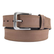 Carhartt Men's Casual Top Grain Saddle Leather Triple Stitch Belt, Brown, 36