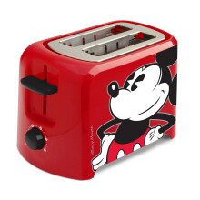 Disney Mickey Mouse 2-Slice Brödrost av Select Brands - Perfekt för Frukost & Smörgåsar - Med Bryningskontroll