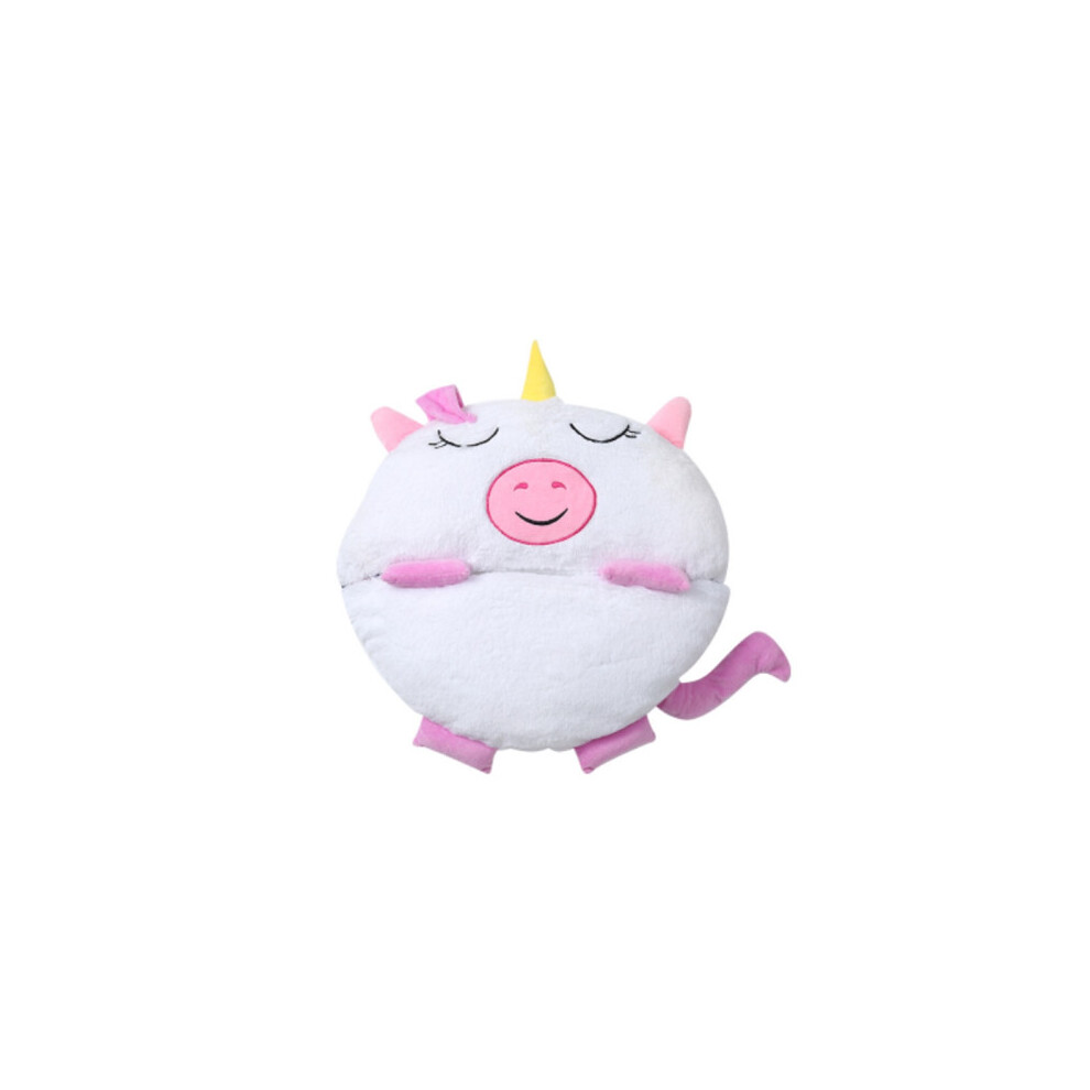 (White, 135*50cm) Large Happy Nappers Kids Cartoon Sleepsacks Plush Doll Pillow Sleep Sack Animal