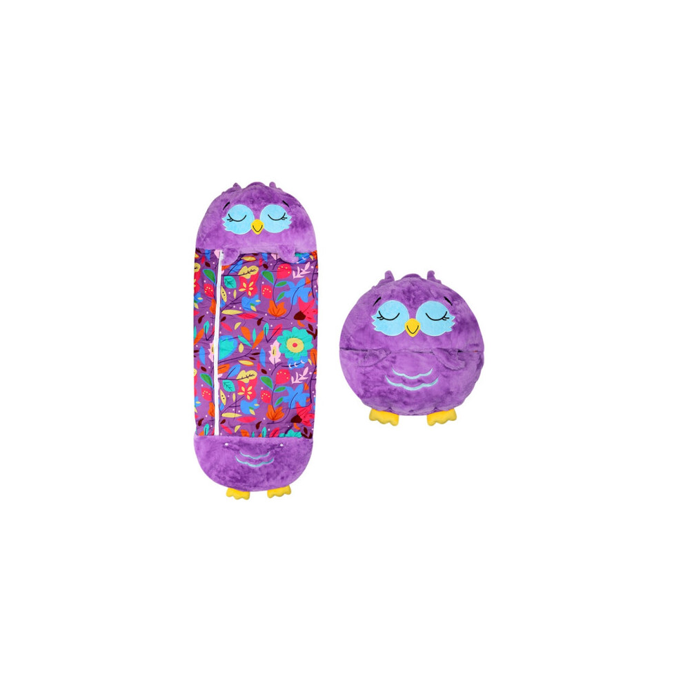 (Owl, 135*50cm) Large Happy Nappers Kids Cartoon Sleepsacks Plush Doll Pillow Sleep Sack Animal