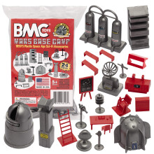 BMC Classic SciFi Mars Base Camp - 24 delar Plastarmé Män Rymd Tillbehör Leksakset
