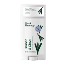 Plant Therapy Timber & Clove Natural Deodorant Aluminum Free 2.65 oz. Made with Natural Ingredients, Paraben Free, Neutralizes Odor, Absorbs Wetness,