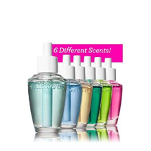 Bath & Body Works 6-Pack Wallflowers Duftnachfüllungen, 6 verschiedene Düfte, assortierte Farben
