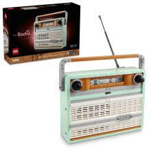 LEGO Icons Retro Radio Building Set for Adults - Home Decor for Bedroom or Desk with Vintage Aesthetic, Sound Effects, & Smart Phone Integration - Bir