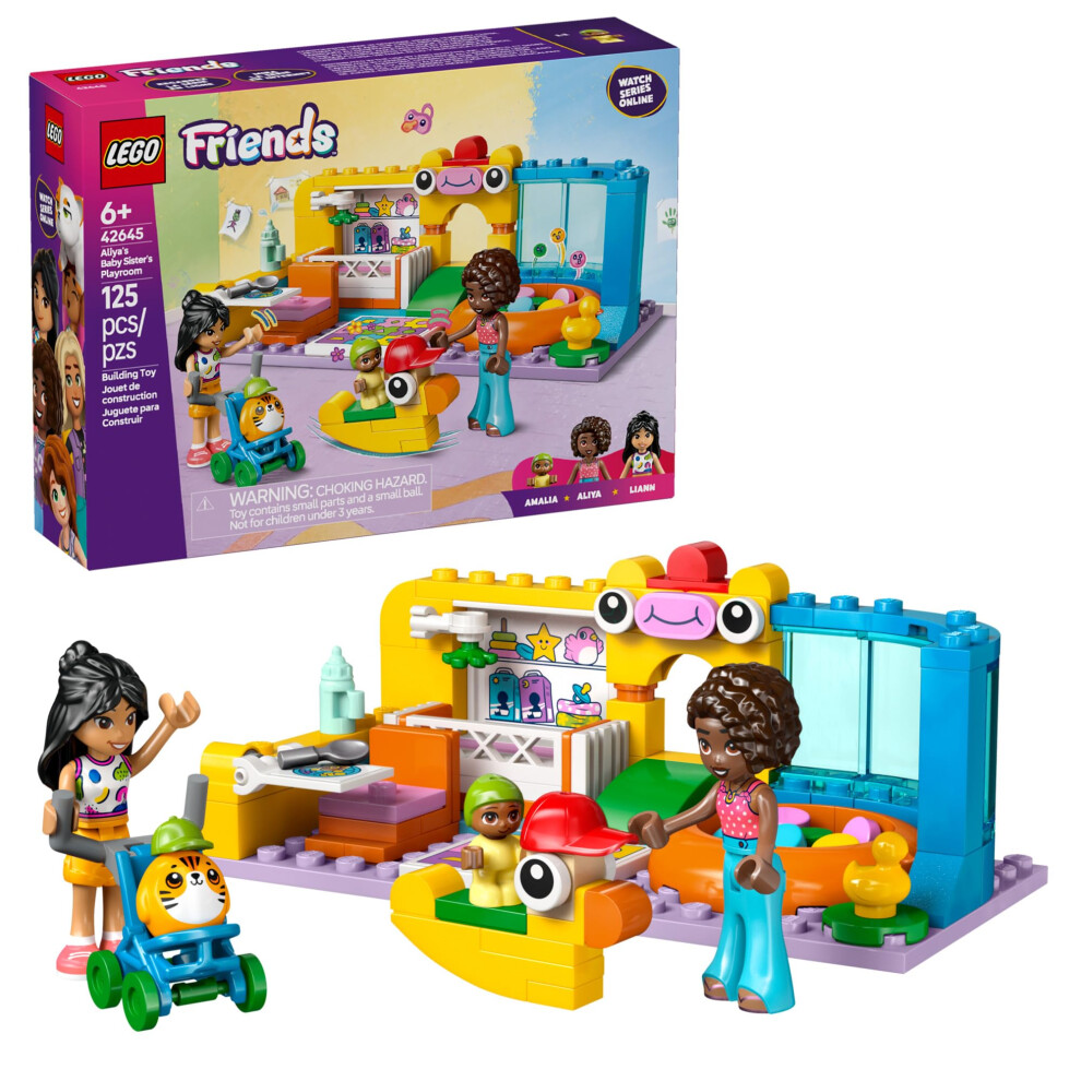 Lego Friends Aliya's Baby Sister's Playroom Building Toy - Pretend Play Set For Kids, Girls And Boys, Ages 6+ - With 2 Minidolls, Baby Figure, And Str