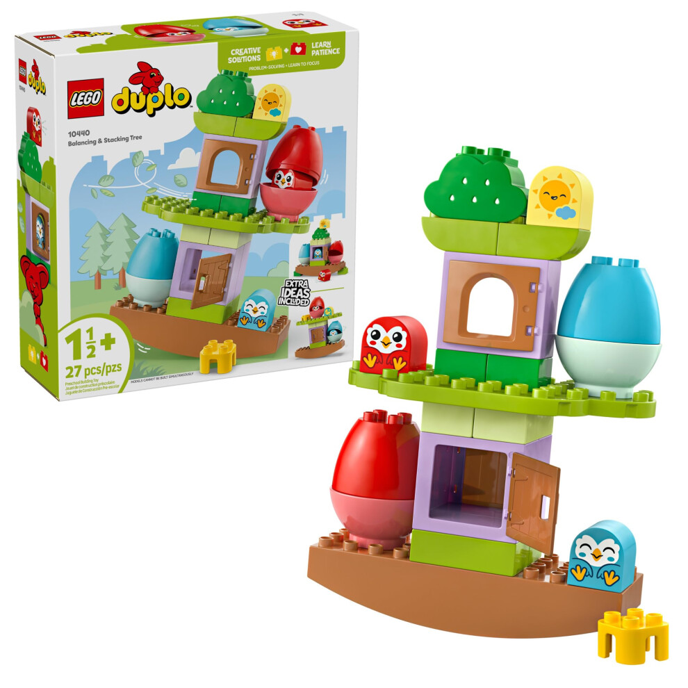 Lego Duplo My First Balancing & Stacking Tree Building Toy Playset - Preschool Learning And Educational Toy For Toddlers, Boys And Girls, Ages 1.5+