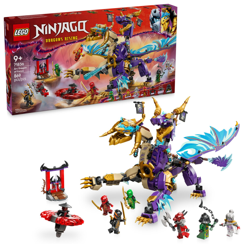 Lego Ninjago Arc Dragon Of Focus Battle Playset - Kids Toy For Ages 9 And Up - Birthday Gift Idea For Boys And Girls - Dragons Rising Toy With 8 Ninja