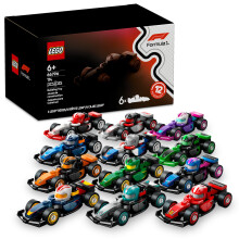 LEGO F1 Collectible Race Cars 6 Pack - Building Set for Boys and Girls, Ages 6+ - Birthday Gift Idea for Racing Fans - Mystery Box with 6 Surprise F1