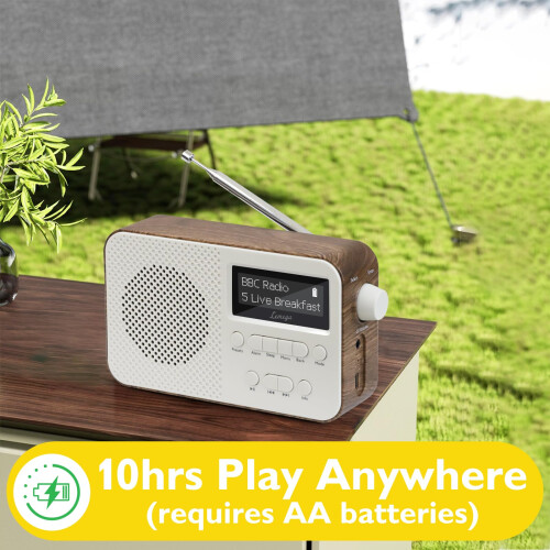 LEMEGA PR2 Max DAB Radio with Bluetooth,Portable Digital FM Radio,Walnut 1