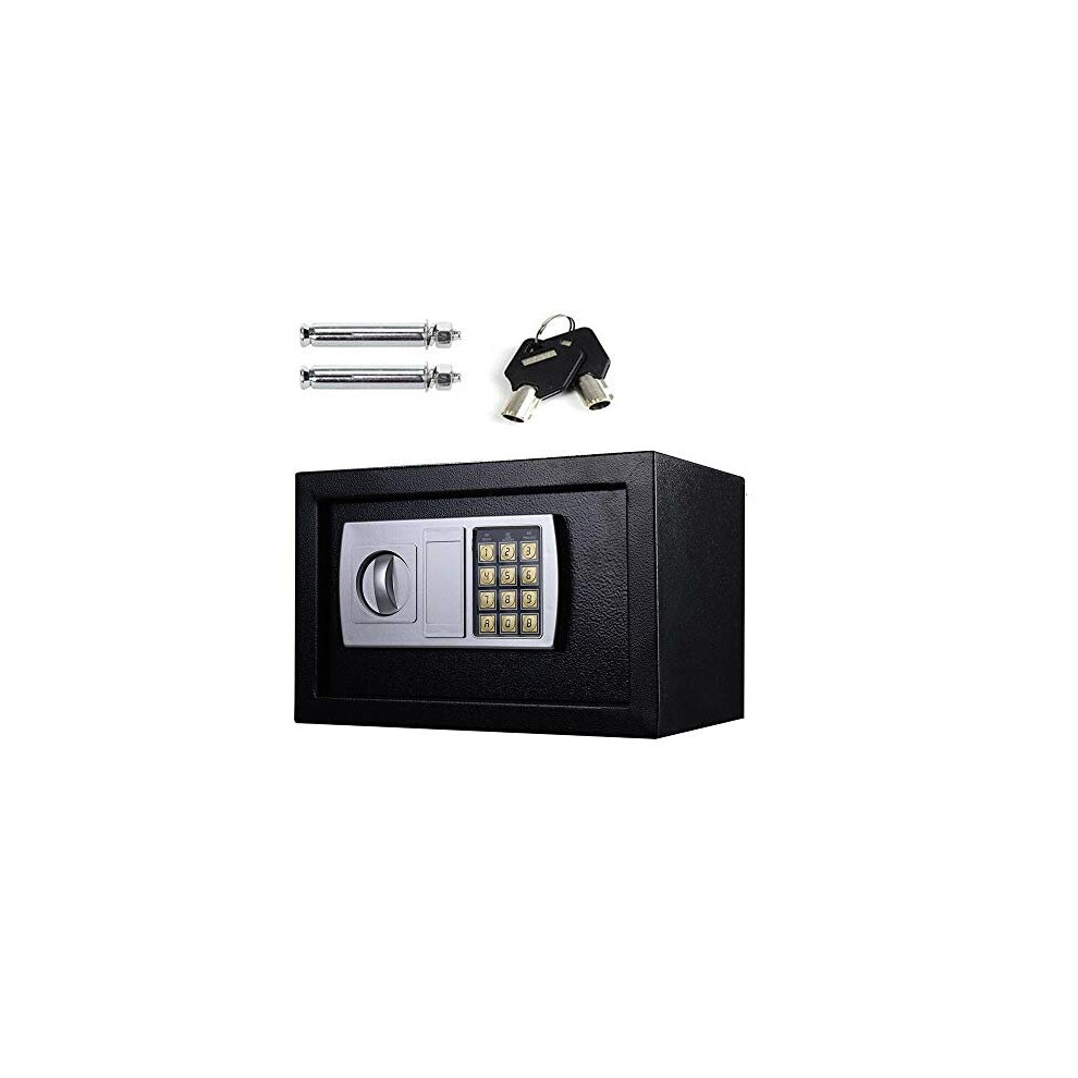 Fireproof 8.5L Electronic Password Safe Â Wall-Mounted Deposit Box With Digital Pin & Override Key, Solid Steel, Anti-Theft 4376699334419
