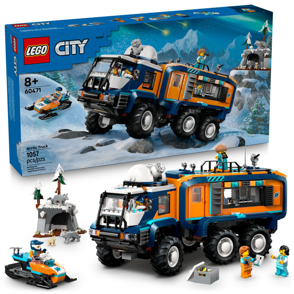 Lego City Arctic Explorer Science Lab Truck Building Toy - Stem Pretend Play Set For Boys & Girls, Ages 8+ - Buildable Toy Truck For Kids W/5 Minifigu