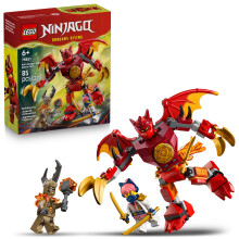 LEGO NINJAGO Kais Dragon Mech Battle Pack Building Toy for Boys, Girls, & Kids, Ages 6+ - Poseable Dragon Figure & 3 Character Minifigures for Pretend