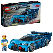 LEGO Speed Champions Bugatti Vision Gran Turismo Hyper Sports Car Building Toy for Kids & Gamers - Building Set W/Bugatti Driver Minifigure for Boys &