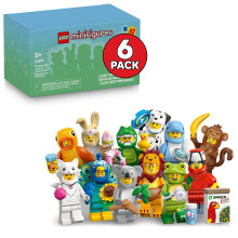 LEGO Minifiguren Tier-Serie 28 6er-Pack - Kinder Spielzeug in versiegelten Mystery-Boxen - Sammelfiguren