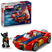 LEGO Marvel Spider-Man Car vs. Venomized Wolverine Building Toy for Boys & Girls - Super Hero & Villain Playset W/2 Marvel Minifigures - Gift Idea for
