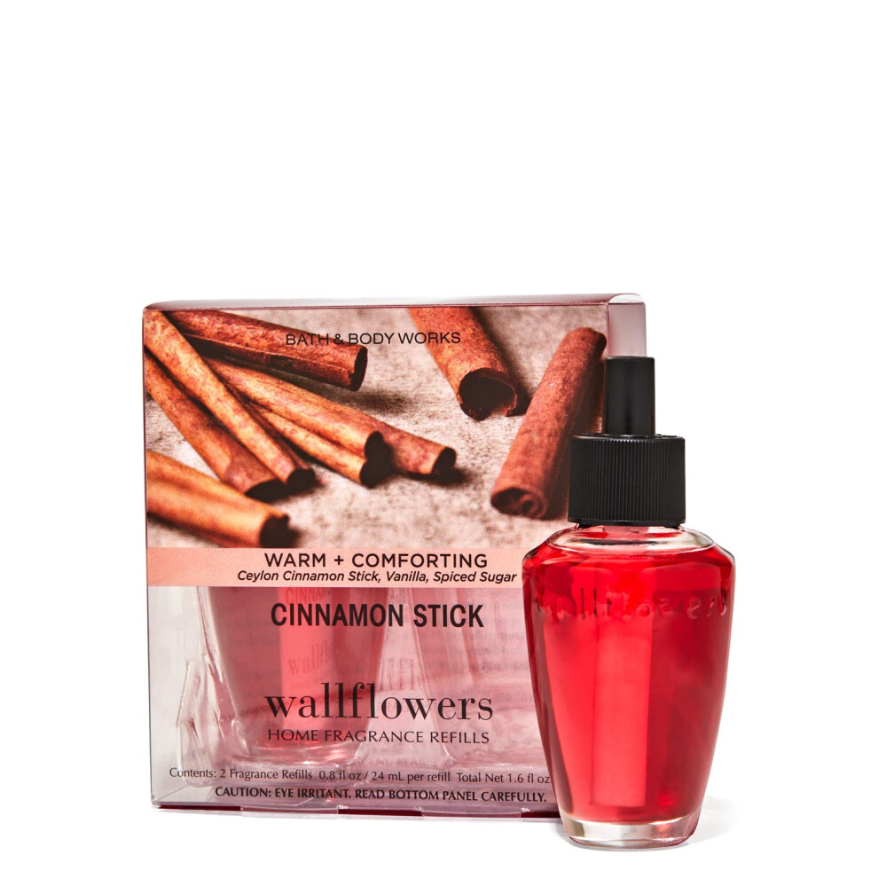 Bath & Body Works Cinnamon Stick Wallflowers Home Fragrance Refills, 2-Pack (1.6 Fl Oz Total)