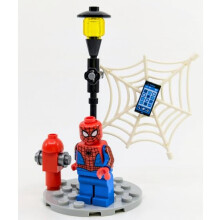 LEGO Marvel Superheroes: Spider-Man Minifigure with Street Light and Web - Ages 6+