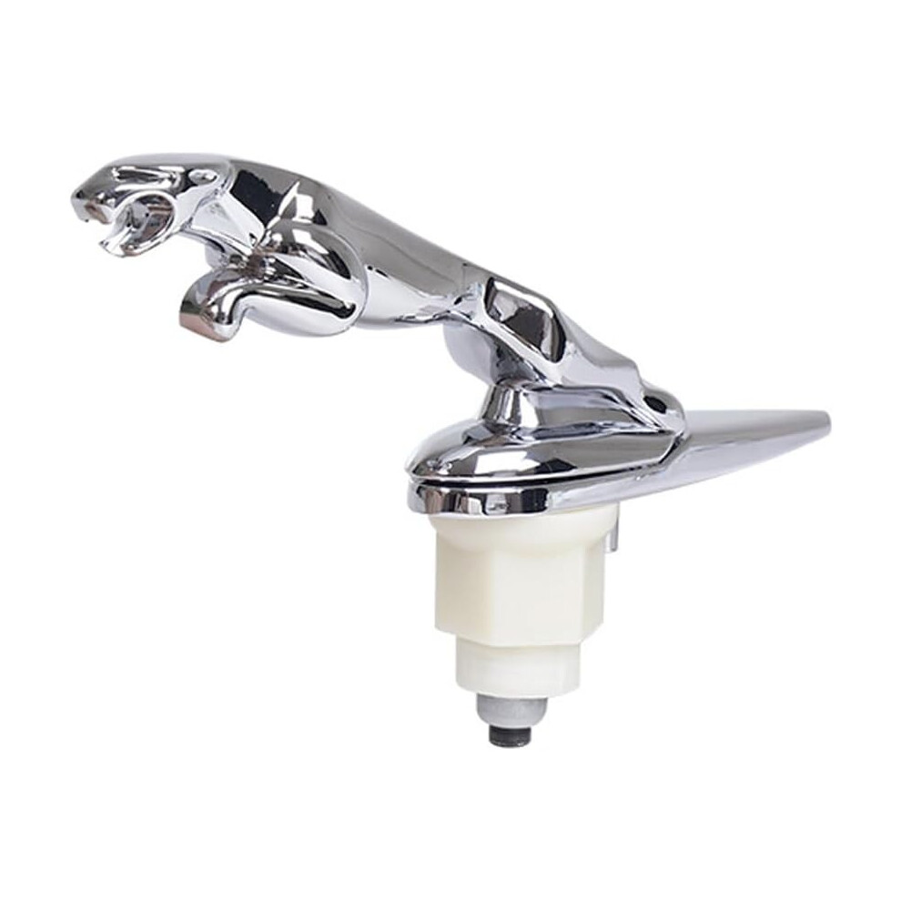 Chrome Jaguar 3D Car Logo Front Hood Ornament, Screw-On 16Cm, For Jaguar Xf Xj Xe Xk Xkr Xfl Xjs 3374811298497