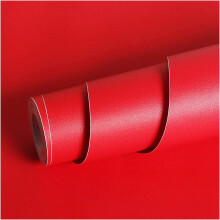 Papier Peint Adhésif Rouge 40x200cm en Vinyle Imperméable pour Meubles et Murs - Rouleau Décoratif Cuisine et Salle de