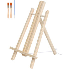 Holz-Easel Stehle aus Kiefernholz, verstellbar, 40 cm, mit Pinsel — staffelei zum stehen, holzstaffelei, kiefer staffelei, höhenverstellbar