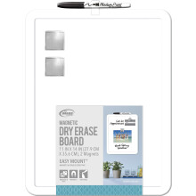 Board Dudes 11" x 14" Magnetisches Whiteboard mit Plastikrahmen, 1 Marker und Magnet (DDD49)