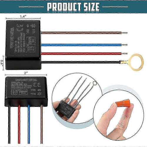 Interrupteur de lampe de remplacement pour module de commande tactile, lot de 2, à intensité variable 1