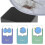 Cape de coiffure pour salons avec kit de fixation auto-adhésive 2