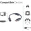 USB breakaway cable for XBOX360 Guitar Hero - 2Pack wired controller cord 3
