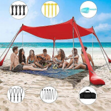 Outdoor portable camping sun protection integrated beach UV Lycra rain canopy canopy seaside awning
