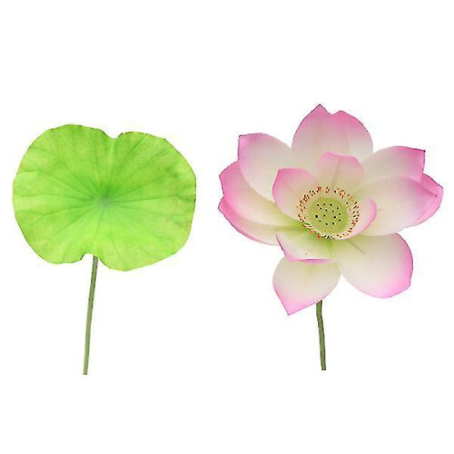 2pcs Floating Flowers for Pool Realistic Water Lily