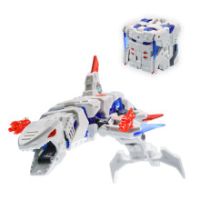 52TOYS BEASTBOX BB-17GW Great White Deformering Leksak Figur, Omvandlingsleksak i Mecha och Kub, Perfekt Present