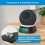 PlusAcc Stand for Dot Max & Dot & Nest Mini, Black with Thermometer 3