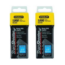 TRA708T Sharpshooter 1,000 1/2" 12MM steel narrow crown staples T-50 (2 Pack)