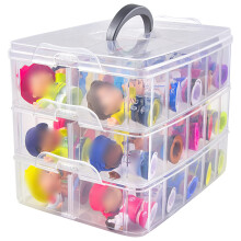 Xuerdon Case Compatible with Fisher-Price for Little People Collector Figures, Toy Storage Organizer Holder for Disney Frozen for Elsa & Friends/for O