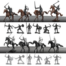 HUIANER Cavaliere dell'Esercito 28PCS Figure Medievali, Soldati Cavalieri Giocattoli