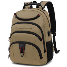 Sac à dos pour ordinateur portable - Sac à dos stylé pour ordinateur 15,6 pouces, Noir (Kaki, 15,6)