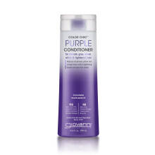 GIOVANNI Color Chic Purple Conditioner for Blonde, Gray, Silver, White, & Bleached Hair - Reduces Brass, Yellow, & Orange Tones, Adds Shine, Vegan, Cr