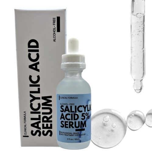 Salicylic Acid 5% Solution Serum 2 fl oz. Two Ingredient Formula