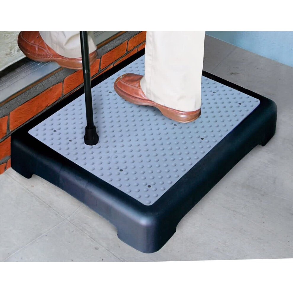 Anti-Slip Half Step for Doorways - 495x395x95mm, 170kg Capacity, Weatherproof, Easy Balance for Elderly & Disabled