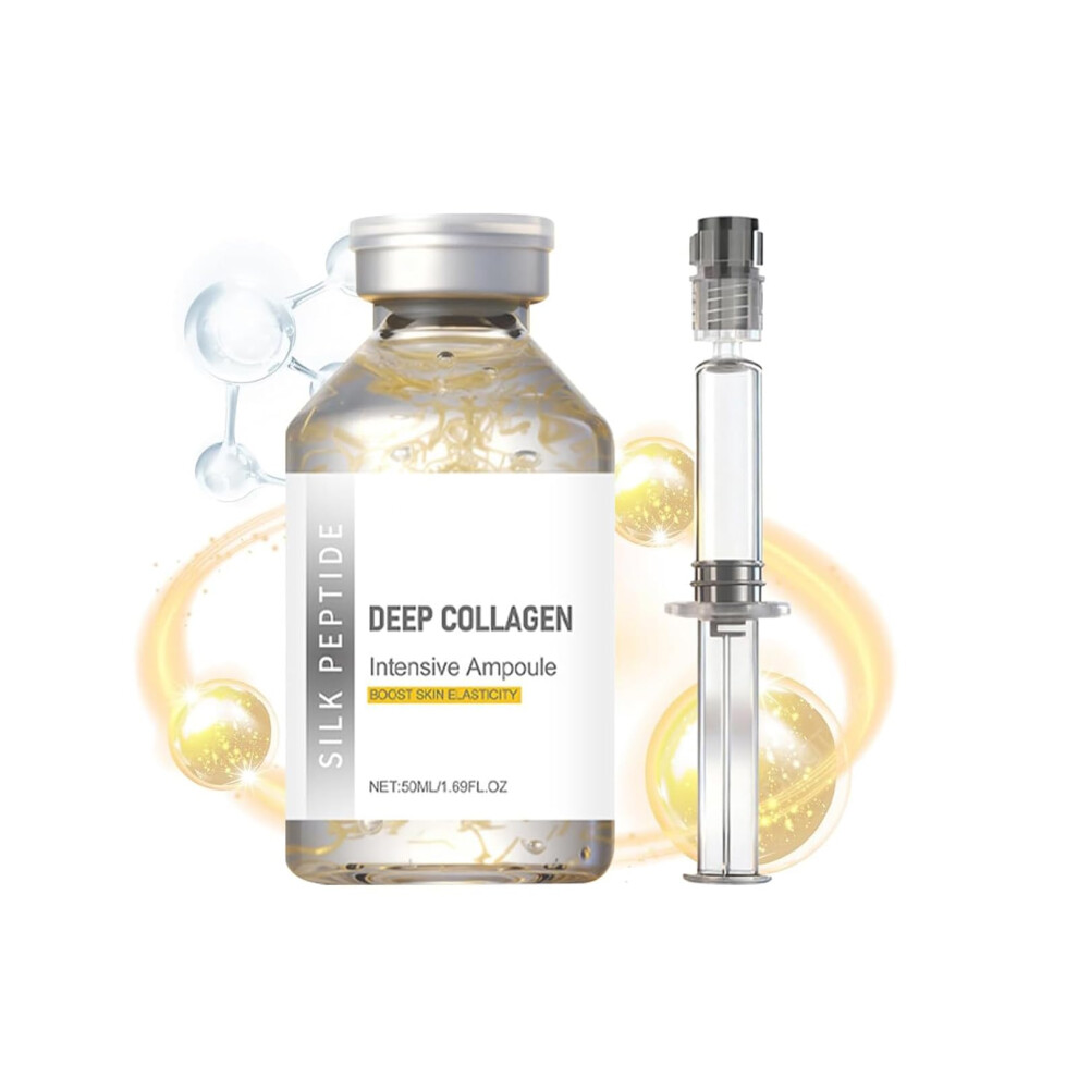 Ehauto Collagen Silk Peptide Intensive Lifting Ampoule - Facial Serum With Deep Collagen & Silk Peptides, Firming, Hydrating & Smoothing Anti-Aging Serum For
