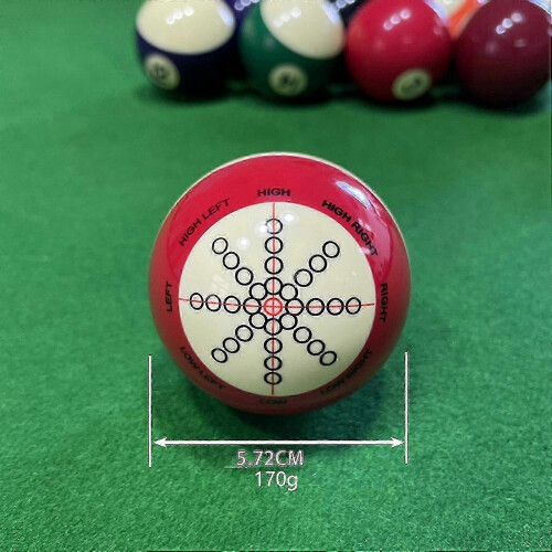 Training balls for billiards practice with cue ball markings 1